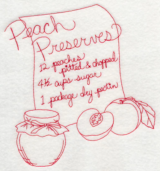 Peach Preserves (Redwork) - Image 2