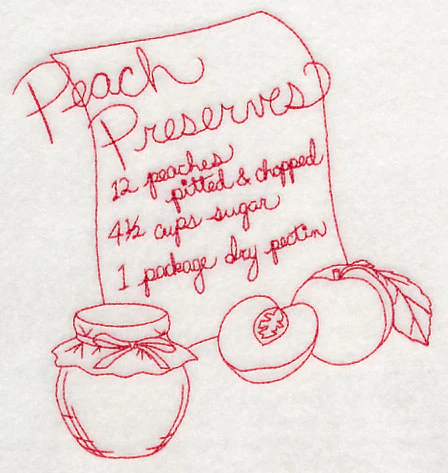 Peach Preserves (Redwork) - Image 3