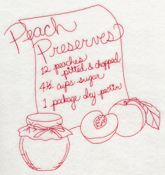Peach Preserves (Redwork) - Image 5