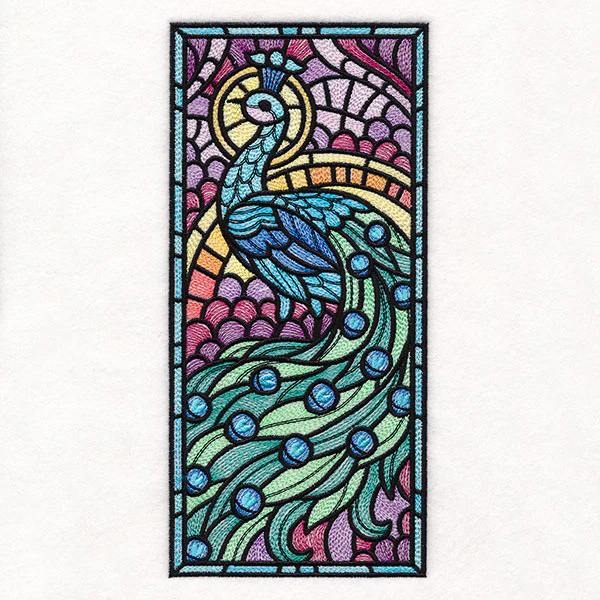 Peacock Stained Glass Panel - Image 3