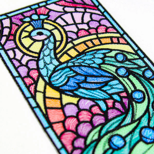 Peacock Stained Glass Panel - Image 4