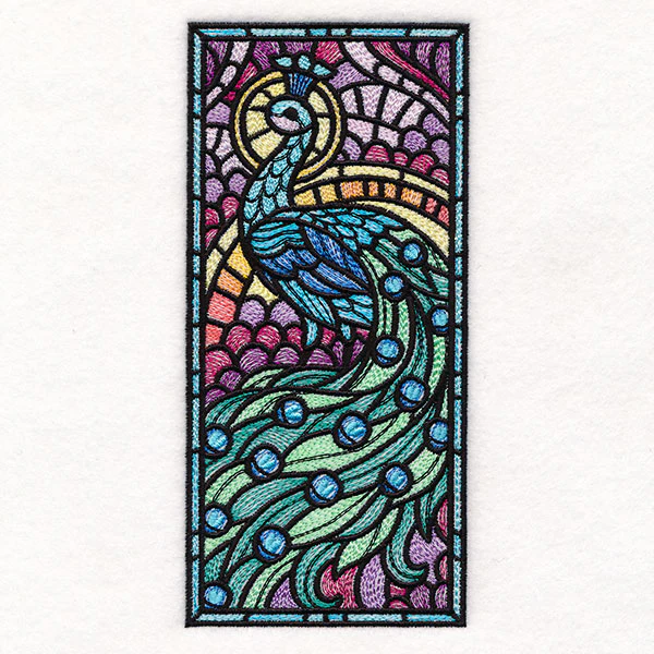 Peacock Stained Glass Panel - Image 7