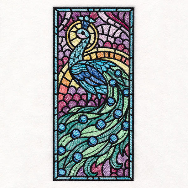 Peacock Stained Glass Panel - Image 9
