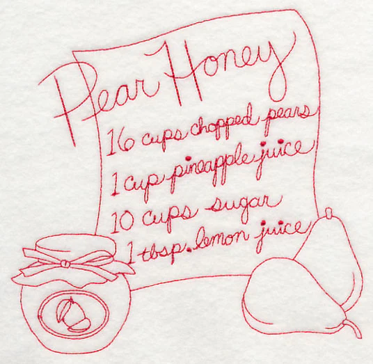 Pear Honey (Redwork) - Image 2
