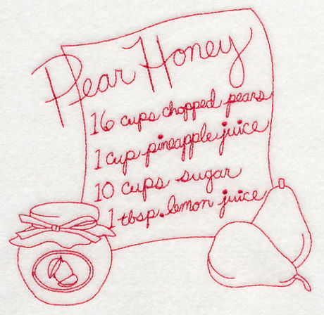 Pear Honey (Redwork) - Image 3