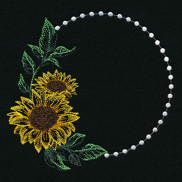 Pearls and Sunflowers Wreath - Image 2