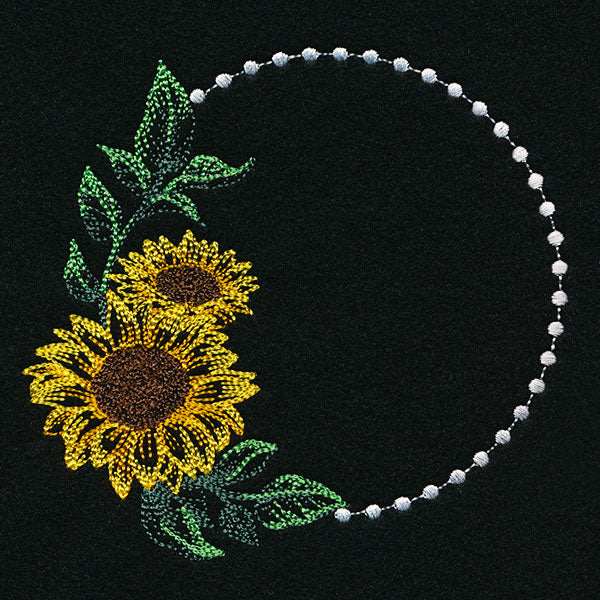 Pearls and Sunflowers Wreath - Image 3