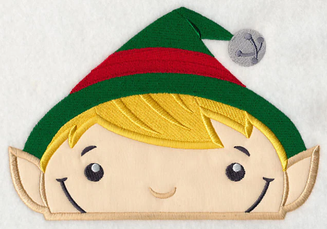 Peeking Boy Elf (Applique) - Image 4
