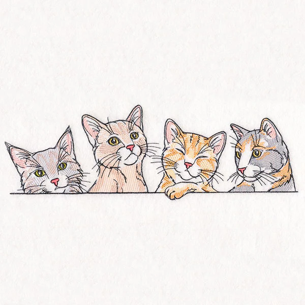 Peeking Cats Border