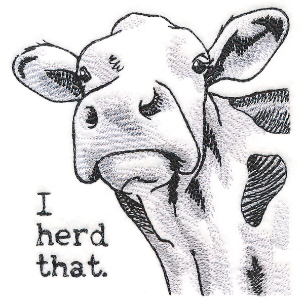 Peeking Cow Etching - Image 5