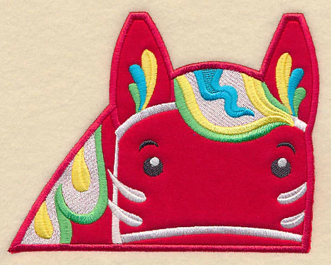 Peeking Dala Horse (Applique) - Image 2