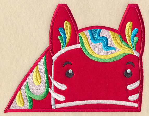 Peeking Dala Horse (Applique) - Image 4