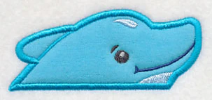 Peeking Dolphin (Applique) - Image 3