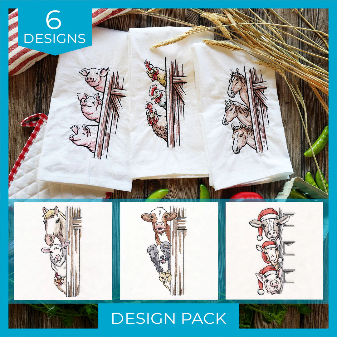 Peeking Farm Animals Design Pack - Image 2