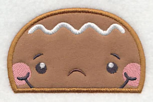 Peeking Gingerbread Boy (Applique) - Image 3