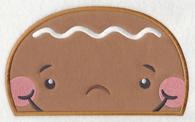Peeking Gingerbread Boy (Applique) - Image 4