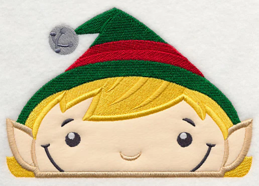 Peeking Girl Elf (Applique) - Image 2