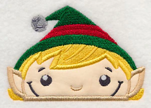 Peeking Girl Elf (Applique) - Image 3