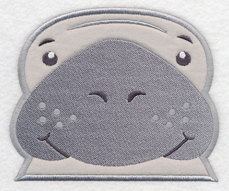 Peeking Manatee (Applique) - Image 2