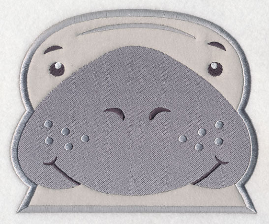 Peeking Manatee (Applique) - Image 4