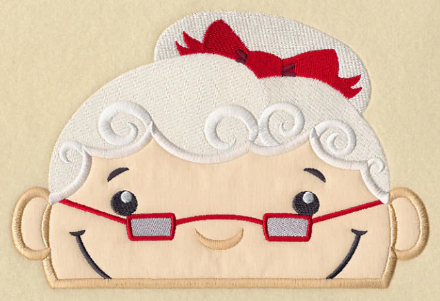 Peeking Mrs. Claus (Applique) - Image 4
