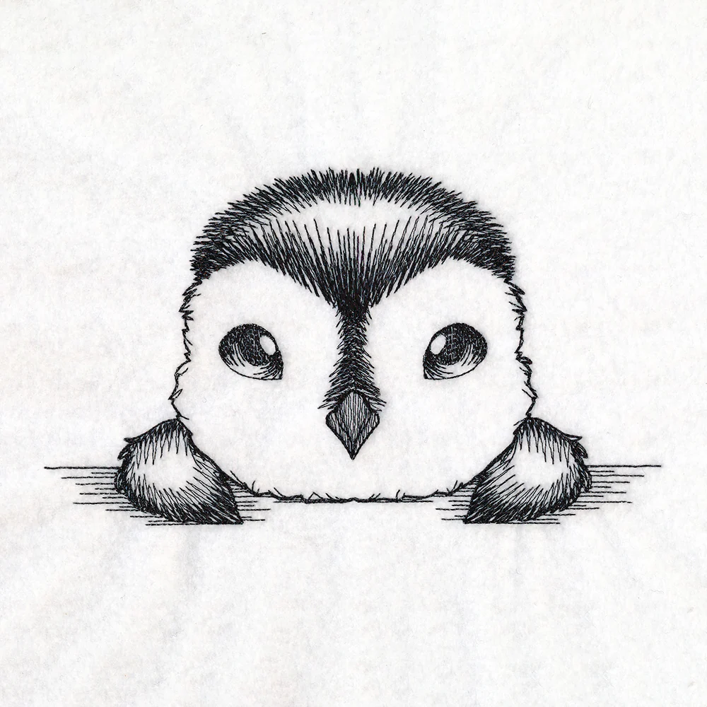Peeking Penguin Sketch - Image 3