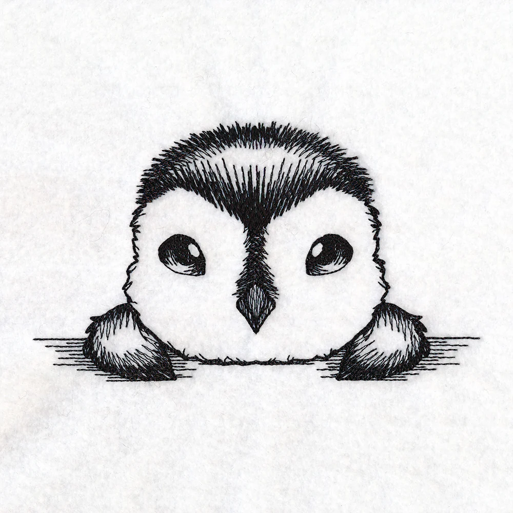 Peeking Penguin Sketch - Image 4