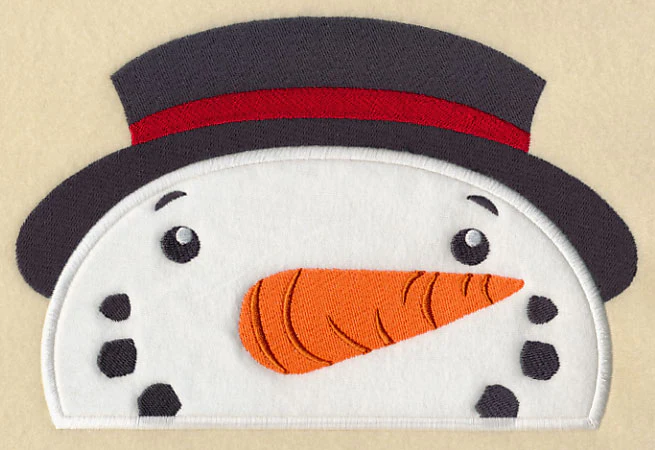 Peeking Snowman (Applique) - Image 4