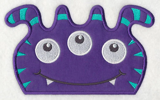 Peeking Striped Monster (Applique) - Image 2