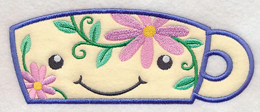Peeking Teacup (Applique) - Image 2