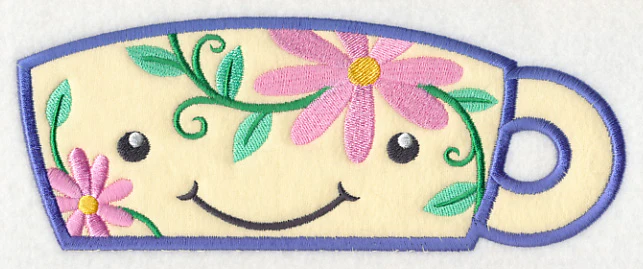 Peeking Teacup (Applique) - Image 4