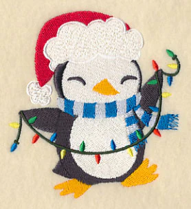Penguin with Christmas Lights - Image 2