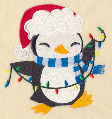 Penguin with Christmas Lights - Image 3