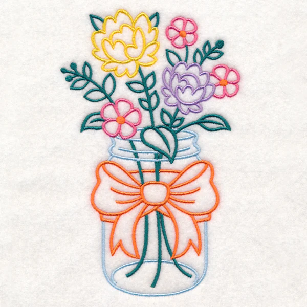 Peony Canning Jar (Vintage) - Image 3