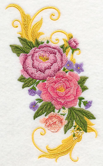 Peony Spray with Flourish - Image 5