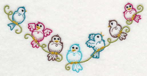 Perching Birds Neckline (V-Neck) - Image 2