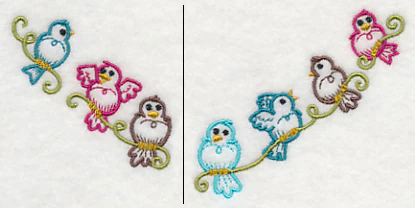 Perching Birds Neckline (V-Neck) (Split) - Image 3