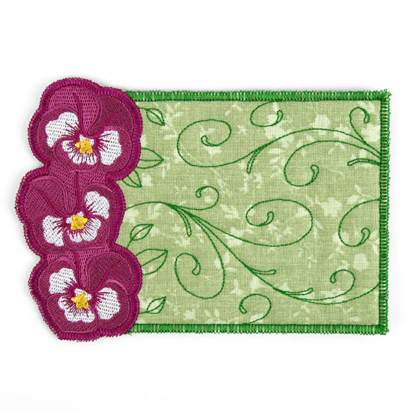 Perfect Pansy Mug Rug (In-the-Hoop) - Image 3
