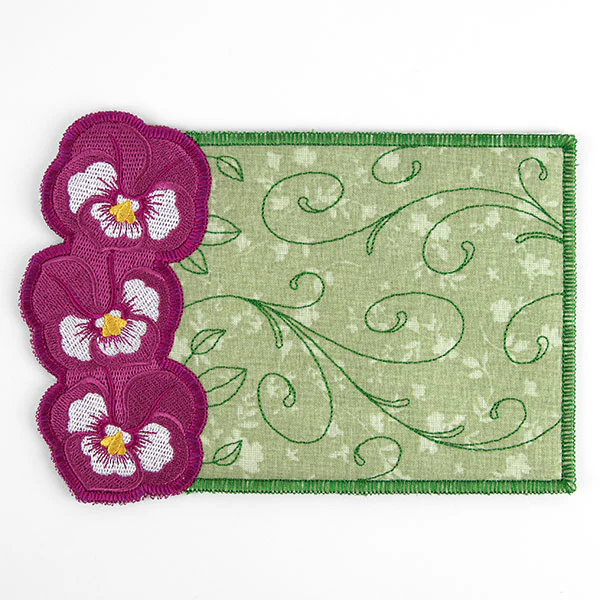 Perfect Pansy Mug Rug (In-the-Hoop) - Image 5