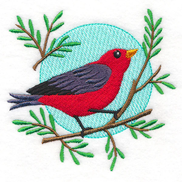 Perfectly Perched Sweet Scarlet Tanager - Image 3
