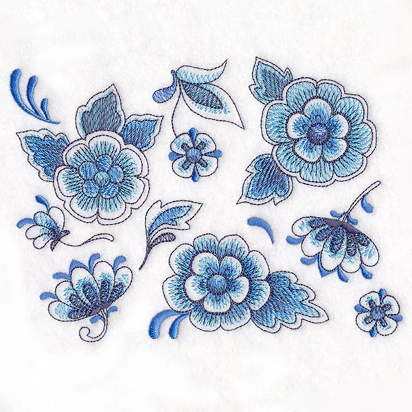 Perfectly Repeatable Delft Blue Flowers - Image 5