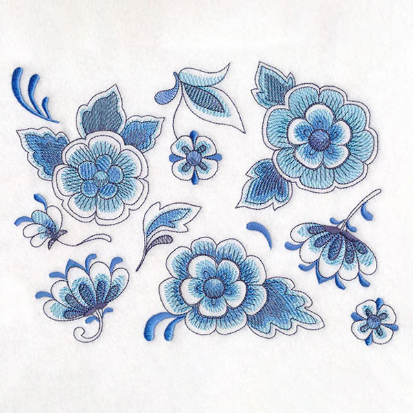 Perfectly Repeatable Delft Blue Flowers - Image 7