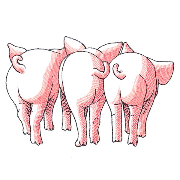 Pig Trio - Back - Image 2