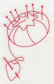 Pincushion 1 (Redwork) - Image 2