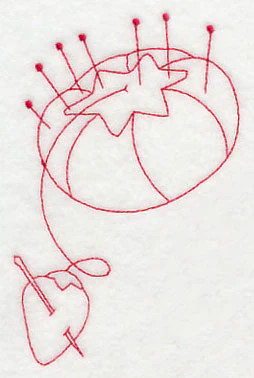Pincushion 1 (Redwork) - Image 3