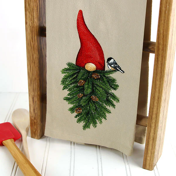 Pine Bough Beard Gnome & Chickadee - Image 10