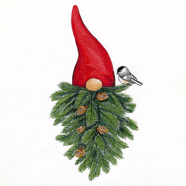 Pine Bough Beard Gnome & Chickadee - Image 9