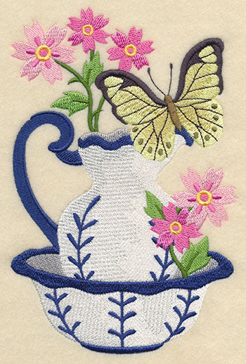 Pitcher and Bowl with Butterfly - Image 2