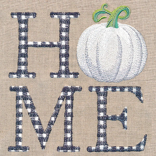 Plaid Home with Pumpkin - Image 3