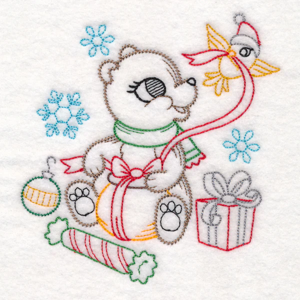 Playful Christmas Bear (Vintage) - Image 4